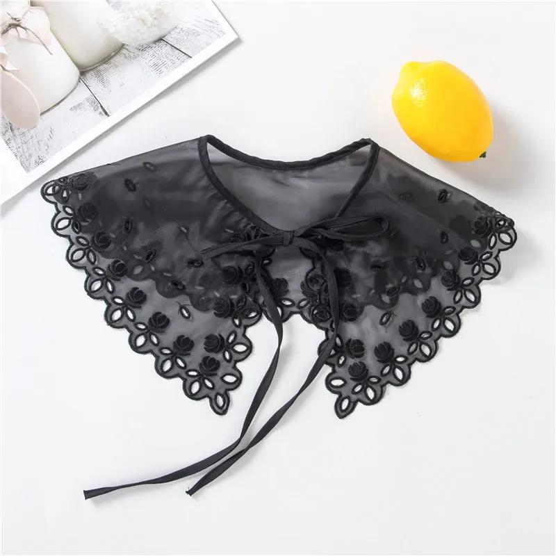 Women Fake Collar Detachable Shirt Lapel Necklace Ladies False Collar Blouse Top Faux Col Half-Shirt Clothes Accessories