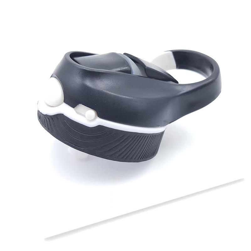 Safety lock thermos cup lid food grade safety silicone cup lid high value water cup with straw cup accessories Latch Cover Black
