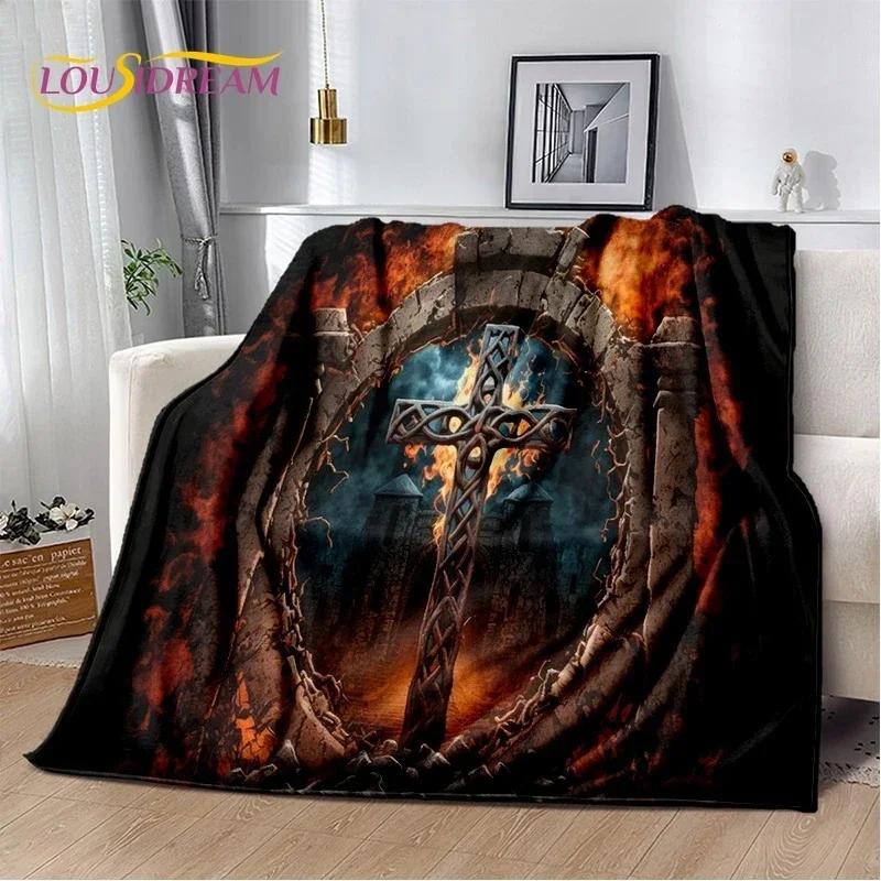 3D Молитва Святая Библия Крест Иисус Мягкое фланелевое одеяло для кровати спальни дивана пикника, плед для покрывала отдыха на свежем воздухе сон подарок