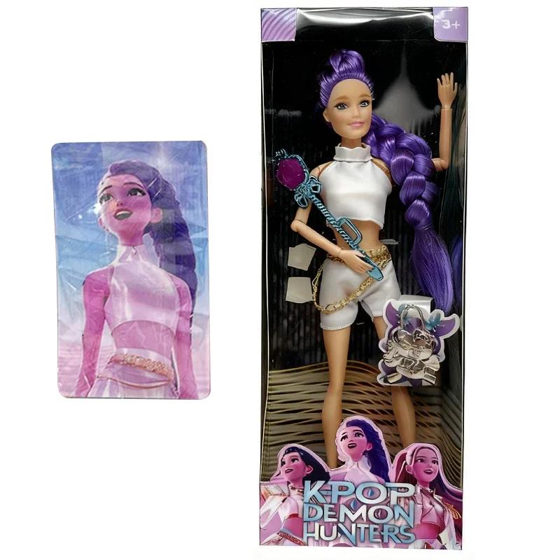 Сюрприз Гифка| Нежная текстура Аниме K-Pop Охотники на демонов Куклы Игрушка Руми Мира Зои с волшебными палочками и сумками Подарки на день рождения Рождество
