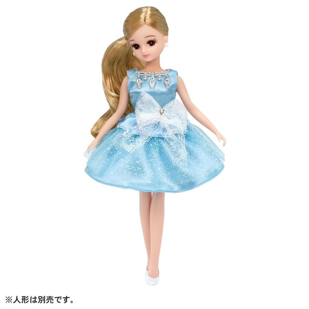 TAKARA TOMY Одеваем блестящую куклу, ролевая игрушка для детей от 3 лет, соответствует стандартам безопасности игрушек, имеет сертификат ST Mark. Ликка "Licca-chan LW-02 Sky" Dress-up