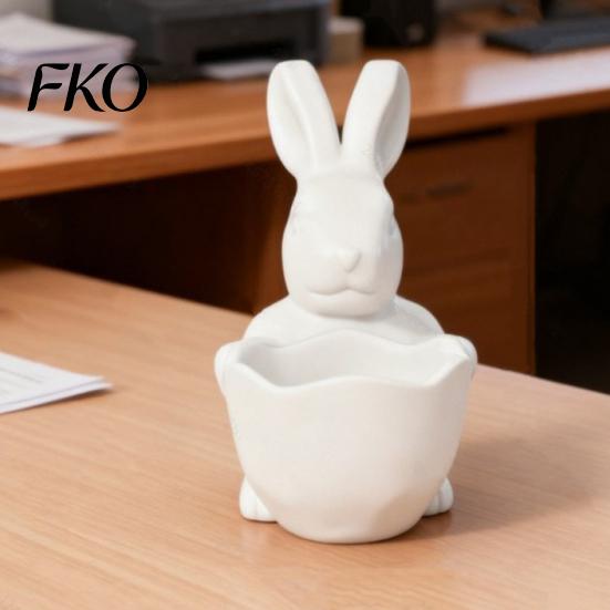 Детская поделка Раскрашиваемая миска 3D-печатный Пасхальный кролик Конфетница, Милый кролик Держит фигурку, Белый Настольный декор для детей, Белый Настольный декор для детей, Белый Настольный декор для детей, Белый Настольный декор для детей