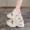 Fashion Thick Soled Height Increasing Sports Women's Shoes 2024 Autumn New Versatile Color Blocked Casual Women's Shoes Zapatos De Mujer