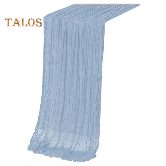 Дорожка для стола на День благодарения, марлевая, в стиле бохо, плиссированная, однотонная, устойчивая к пятнам, многоразовая, для защиты стола, украшение, дорожка для банкета, выпускного вечера