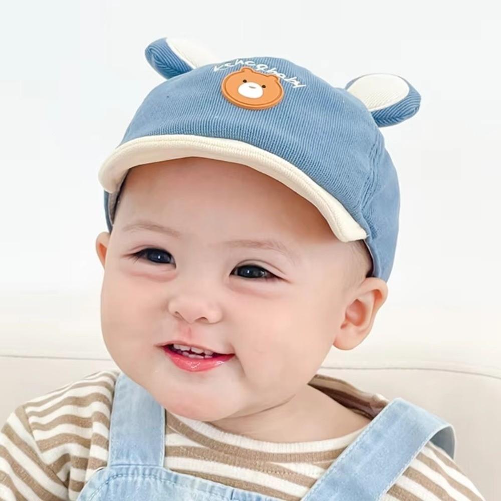 with Ears Baby Baseball Cap Cartoon Bear Infant Peaked Hat Comfortable Sun Hat For Boys Girls