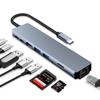 USB-C хаб с 4K 100 Мбит/с SD TF картой 100 Вт PD и USB USB для данных. Совместим с MacBook, iPad, Galaxy, Surface и другими. 8-в-1 HDMI, Ethernet, и