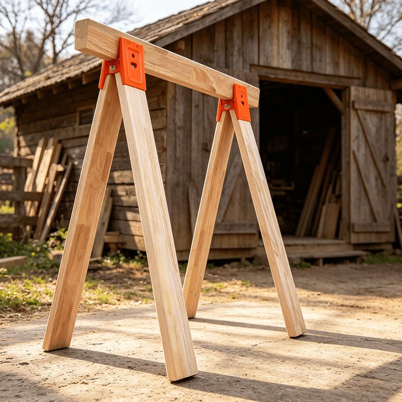 2 шт. Металлические козлы для пилы Универсальные DIY Соединитель для деревянной скамьи Прочная опора Столярная мастерская Набор фурнитуры для ремонта дома