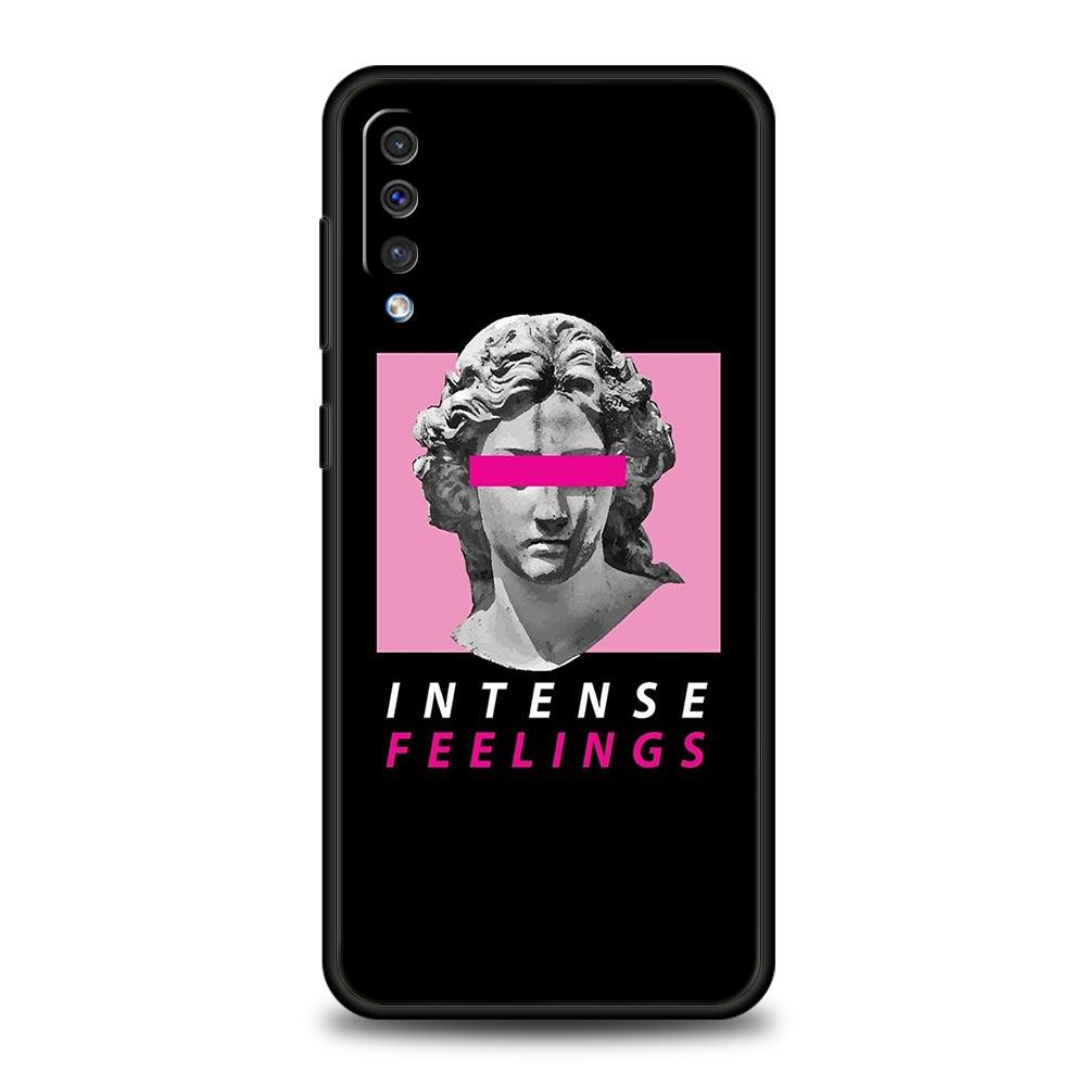 Cartoon Statue Abstract Art Phone Case for Samsung Galaxy A56 A36 A26 A16 A34 A24 A42 A22 A20 A12 A40 A30 A10 5G Soft TPU Cover