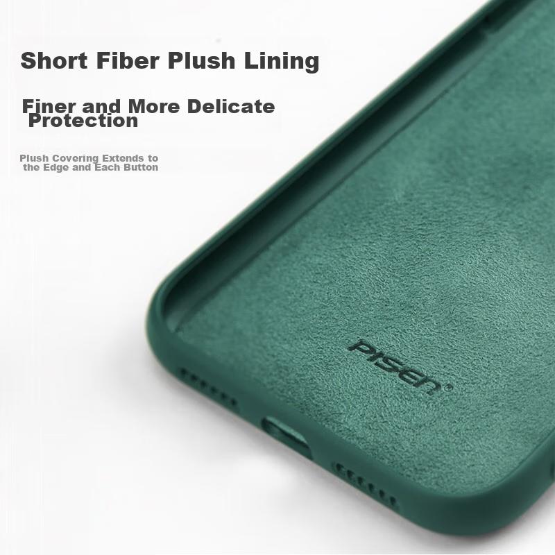 Pisen IPhone Xs Max Case, Flexible Liquid Silicone Protective Cover for IPhone Xs MAX, Ultra-Thin Full Protection Phone Case, Classic Black
