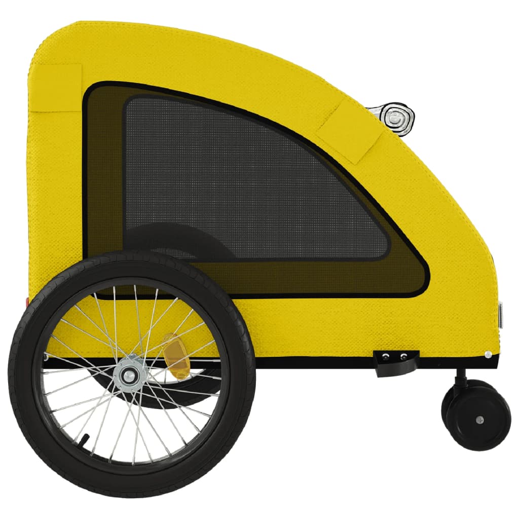 Bicycle Trailer for Dogs Yellow Oxford Fabric and Iron