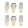 6Pcs 50 Ohms Impedance Pure Brass F Type To SMA Adapter with Strong Connectivity for Wi Fi Radio