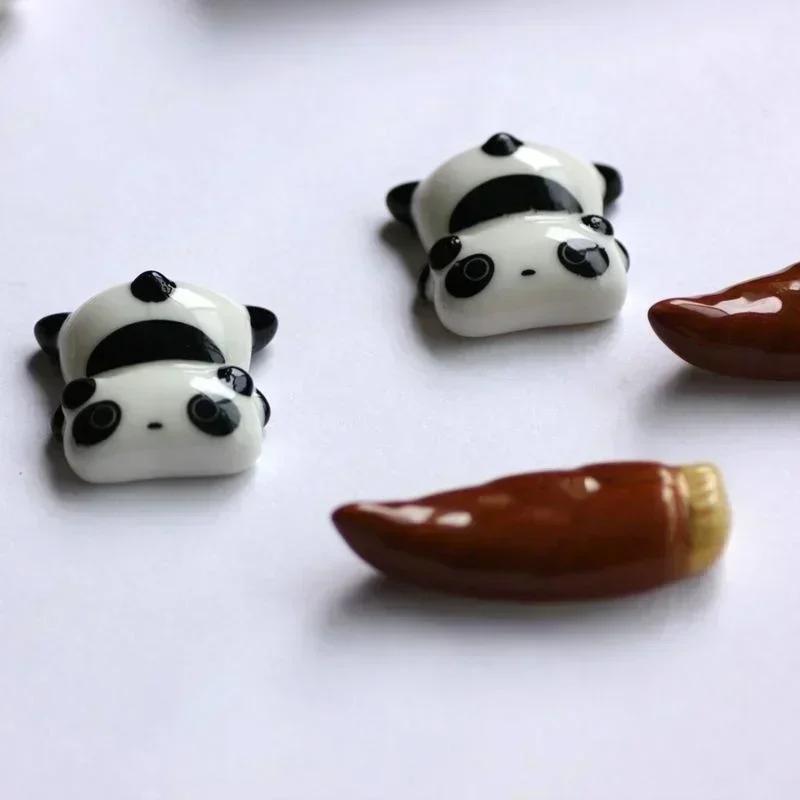 Новые Бытовые Инструменты Милый Панда Подставка для Палочек для Еды Кухонный Стол Керамическая Посуда Фарфоровая Ложка Вилка Держатель для Палочек Декоративные Инструменты
