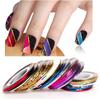 20 рулонов полосатых лент, красочные линии, наклейки для ногтей, набор для дизайна ногтей «сделай сам», маникюрные красивые украшения для УФ-гель-лака для ногтей