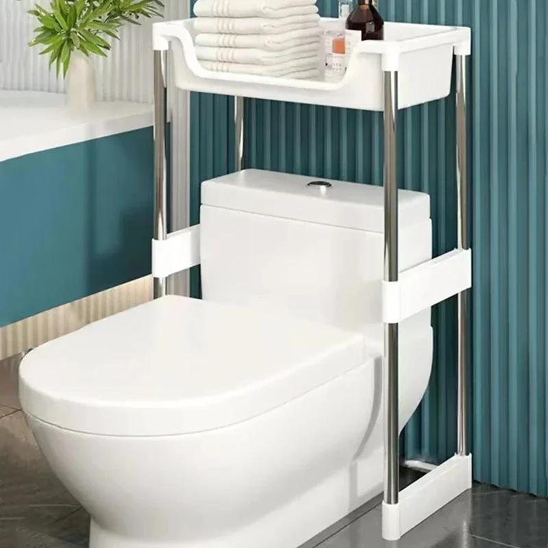 Органайзер для туалетной стойки, полка большой емкости для ванной комнаты, экономит место, стойка для хранения туалета, простая полка-органайзер для табурета