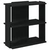 VidaXL Bibliothèque à 3 niveaux noir 60x30x60 cm bois d'ingénierie, étagère, étagère à livres, étagère de rangement, armoire 860248