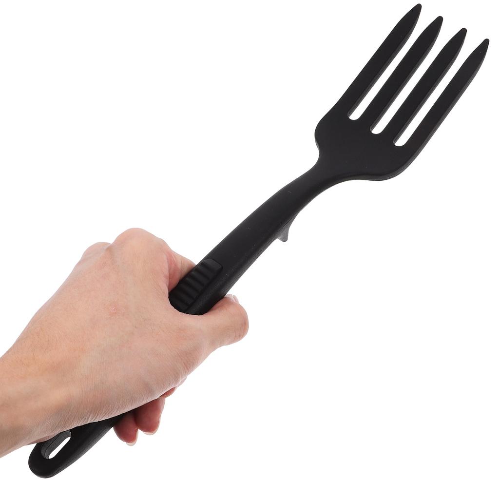 Heat Resistant Silicone Cooking Fork Nonstick Long Handle Multifunctional Stirring Mixing Serving Utensil for Pasta Salad