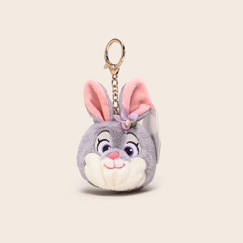 Plush Zootopia Soft Keychain Cute Cartoon Judy Nick Car Key Organizer Gifts