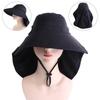 Quick Drying With Neck Flap Wide Brim Bucket Hat Summer Sun Cap Fisherman Hats Hat with Neck Cover