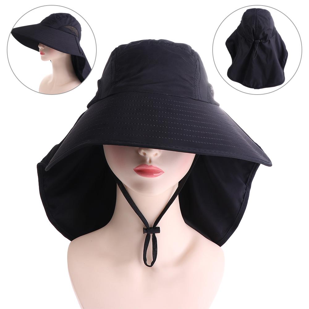 Quick Drying With Neck Flap Wide Brim Bucket Hat Summer Sun Cap Fisherman Hats Hat with Neck Cover