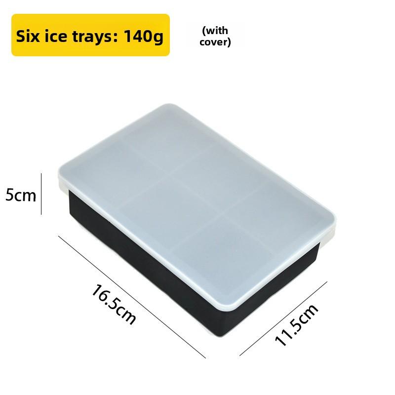 Силиконовый лоток для льда с крышкой, легко извлекаемая форма для льда для домашних кубиков льда