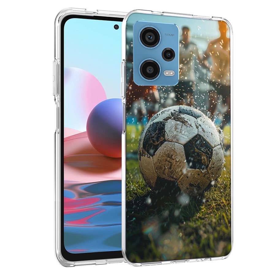 Чехол для телефона «Футбольное поле» для Redmi Note 13 12 14 15 Pro Plus 13R 11 11T 11E 11S 10 Pro 10S 9 9S Прозрачный ТПУ Чехол Capa