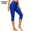 CHARMLEAKS Женские брюки для плавания с высокой талией, капри, шорты для плавания, леггинсы для плавания