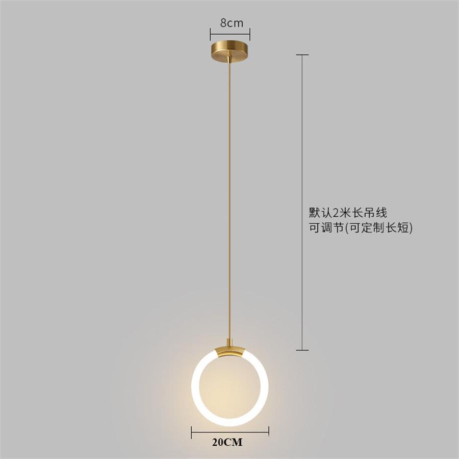 Современные простые светодиодные подвесные светильники для спальни, круглые кольца, светодиодная подвесная лампа, кухонный остров, магазин, бар, кафе, длинная люстра