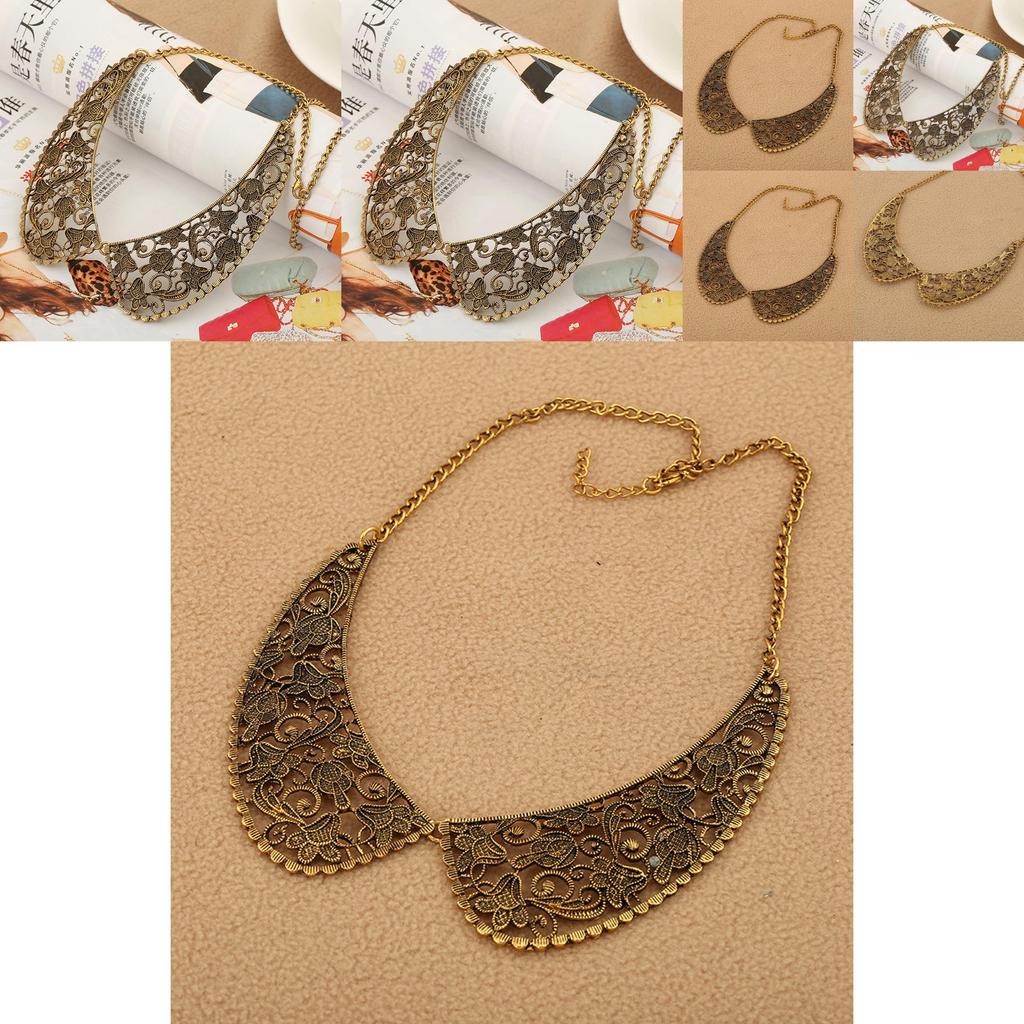 Alloy Pendant Necklace With Carved Hollow Design For Casual Chic Outfits