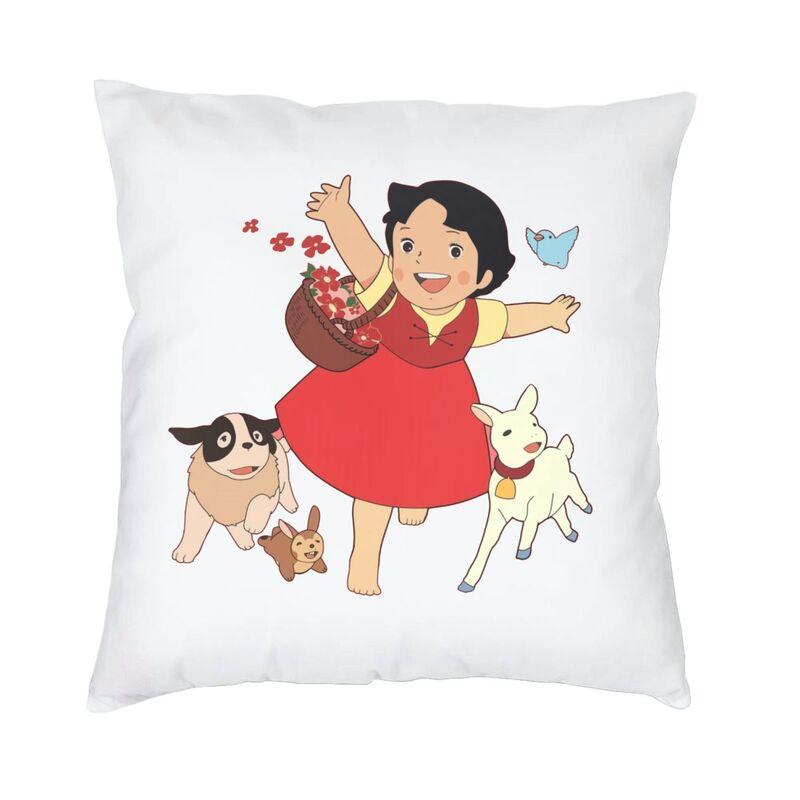 Heidi And Peter Cushion Cover 45x45cm Girl of The Alps Soft Cute Pillows Case Living Room Decoration