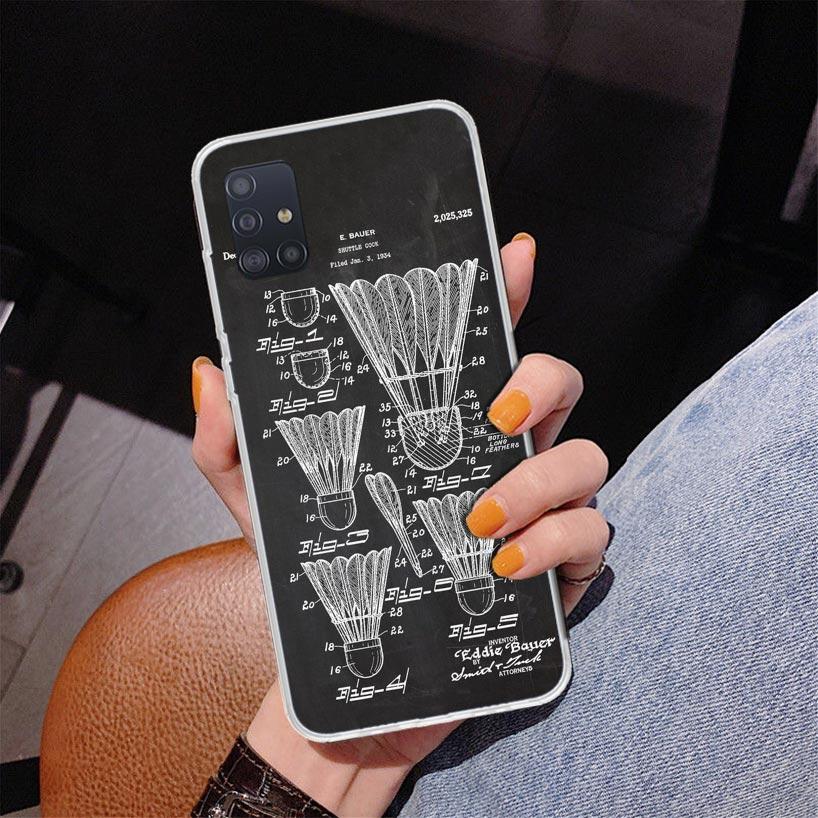 Badminton Sport Phone Case For Samsung Galaxy A52 A32 A22 A12 A51 A31 A50S A30S A20S A10S Note 20 Ultra 10 Plus S10 A72 A71 Gala