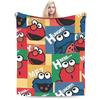 Cookie Monsters Cartoon  Blanket Fleece Decoration Sesame Street SesameStreet Soft Throw Blanket for Sofa Car Plush Thin Quilt