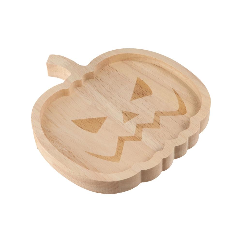 Handmade Wooden Plate Tray Cute Cartoon Dessert Board Halloween Pumpkin Plate  Halloween Gift