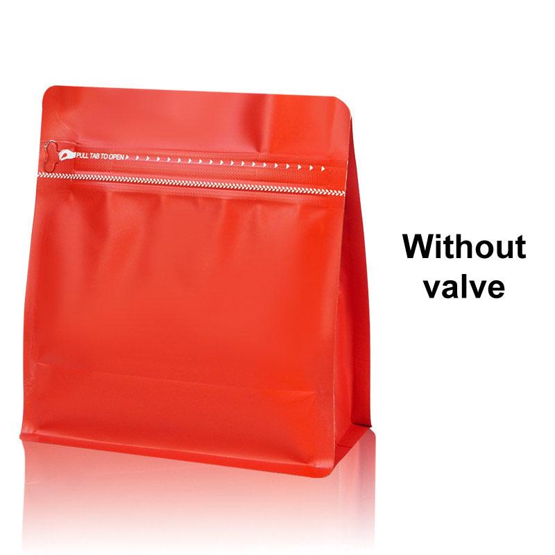TETP 50pcs Aluminum Foil Coffee Beans Bags Sealed for Tea Powder Food Nuts Packaging Stand-Up Zipper Pouches With Air Valve