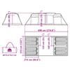 Tunnel Family Tent for 8 People Blue Waterproof