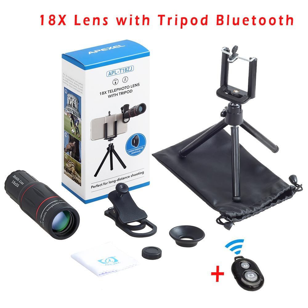 APEXEL Telescope Telephoto Lens 18X Zoom Lens with Tripod Monocular Mobile Phone Camera Lens for Smartphones Lente Para Celular 1