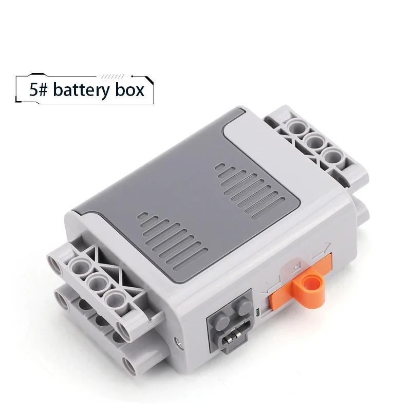 Remote Control Electric Motor Car Set Battery Box/ Switch /Led Light/ Power Function Moc Building Blocks Motor Toys For Kids