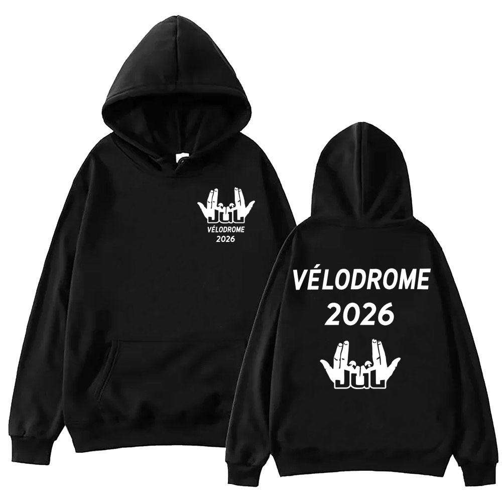 Худи Rapper JUL Tour 2026 Высокое качество Модные Оверсайз Пуловеры Мужские Женские Повседневные Флисовые С длинным рукавом Толстовки Уличная мода