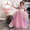 Lace Unicorn Dress Party Birthday Flower Princess Dress With Headband Wing Children Christmas Halloween Cosplay Carnival Costume