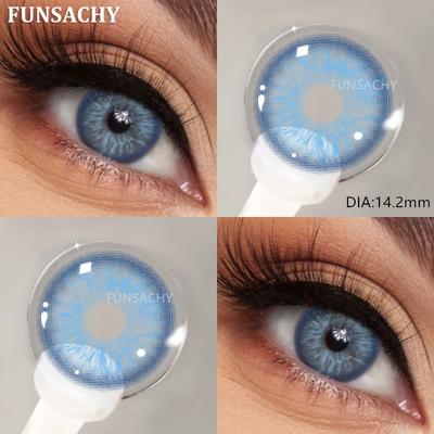FUNSACHY 2 шт. Натуральные цветные контактные линзы для глаз Косметика для красоты Высококачественные коричневые контактные линзы для глаз Контактные линзы на год