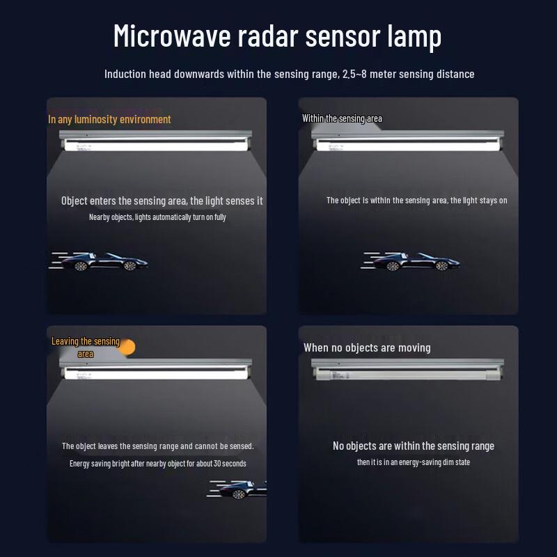 FSL T8 Radar Microwave Motion Sensor LED Tube Light