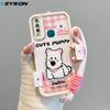 KEYSION Мультяшный милый плюшевый чехол с вышивкой для VIVO Y17 Y15 Y12 со шнурком, силиконовый противоударный чехол для телефона VIVO Y11 2019