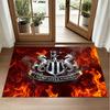 Newcastle United Football Design Crystal Velvet Rug Soft Decorative Mat for Bedroom Entrance