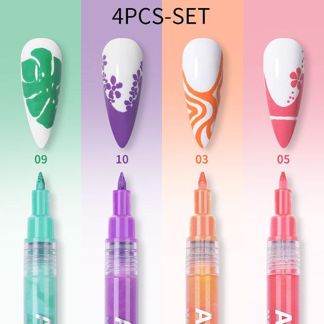 Ручка для граффити для ногтей, 3D-ручка для рисования, ручка-точка для ногтей, акриловая краска-маркер