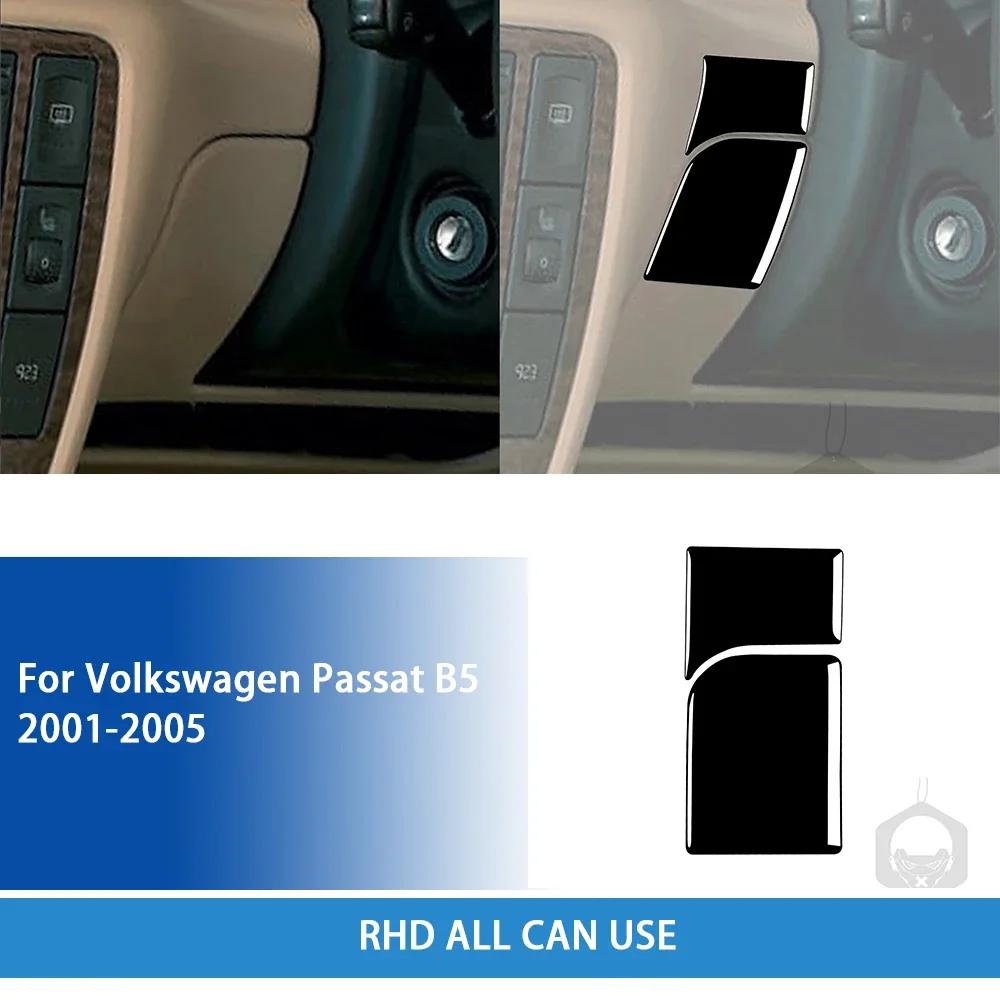 Для Volkswagen Passat B5 2001-2005 Аксессуары Глянцевый Черный Пластик Салон Автомобиля Панель Рычага Переключения Передач и Подстаканника Накладка Наклейка