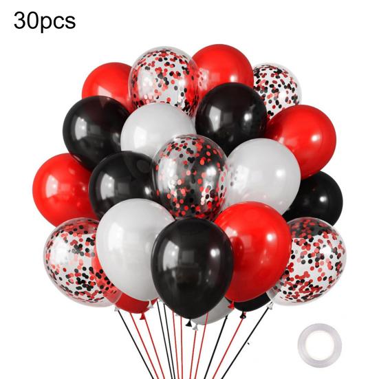 30 Pcs 12inch Metallic Balloons Chrome Latex Balloon with Ribbon for Wedding Bridal Birthday Baby Shower Decoration