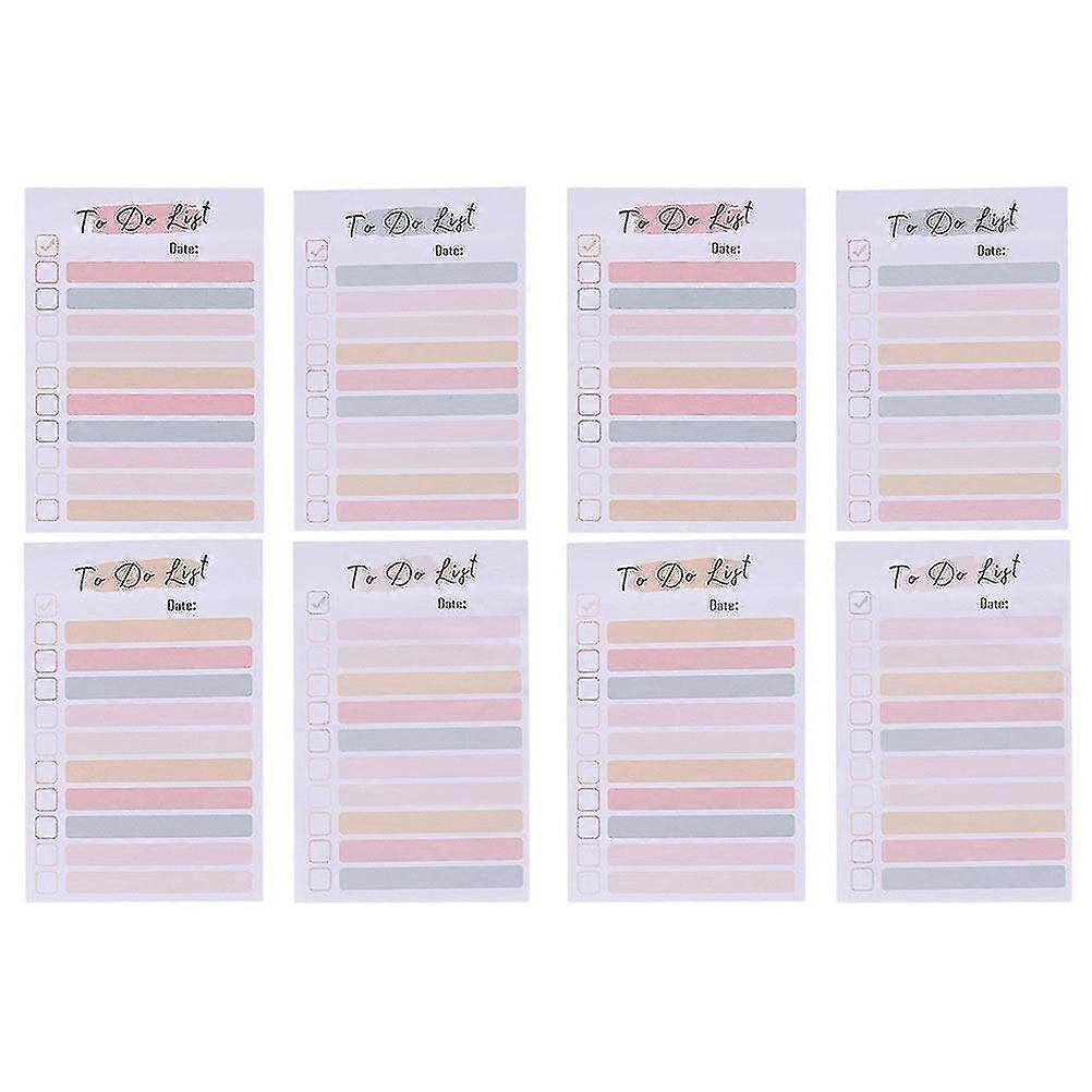 8 Books Of Memo Pads Tearable Memo Stickers Portable To-do List Memo Pads For Student