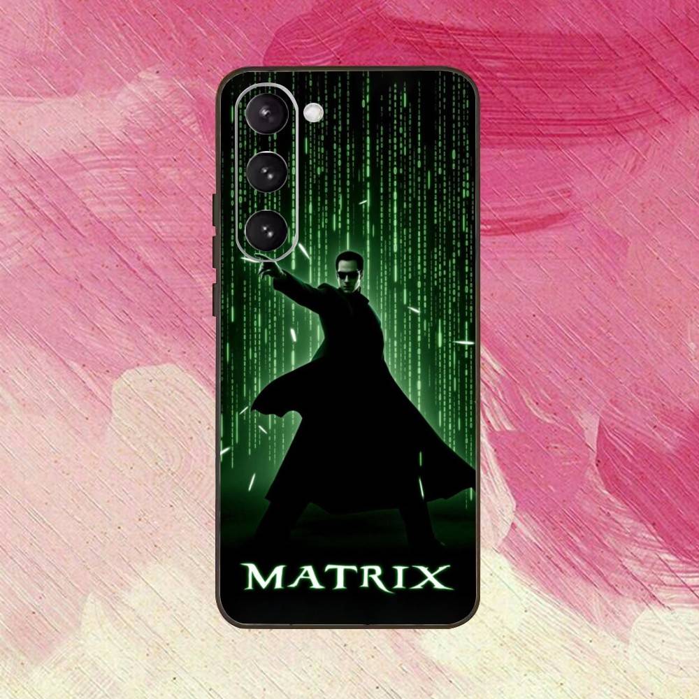COOL Hacker The M-Matrix Phone Case For Samsung Galaxy A73,A72,A71,A70,A53,A52,A51,Others Soft Black Cover
