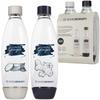 Bottles for Sodastream - SodaStream - Fuse Ginger - Set of 2x1L - BPA-free - Heat-resistant - Dishwasher-safe