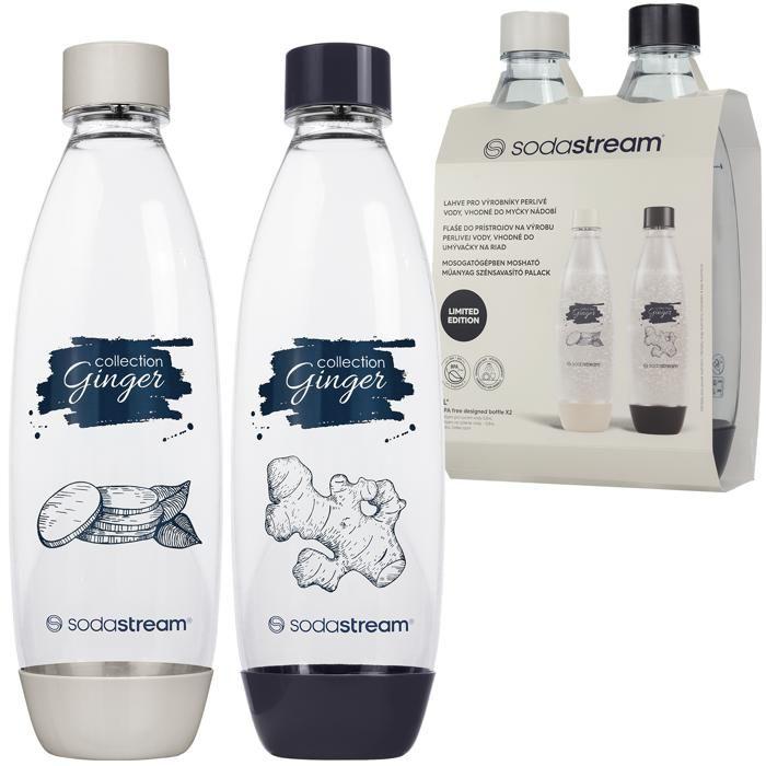 Bottles for Sodastream - SodaStream - Fuse Ginger - Set of 2x1L - BPA-free - Heat-resistant - Dishwasher-safe