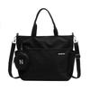 Large Capacity Oxford Tote Bag Waterproof Lightweight Shoulder Bag with Round Coin Purse Wear Resistant Crossbody Bag Student